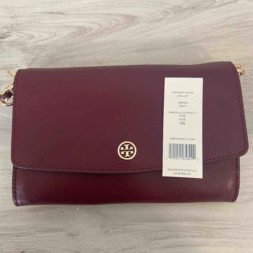 Tory Burch Maroon Cross Body Bag